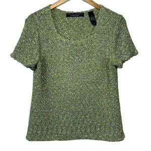 Crazy Horse Collection Green Knitted  Top